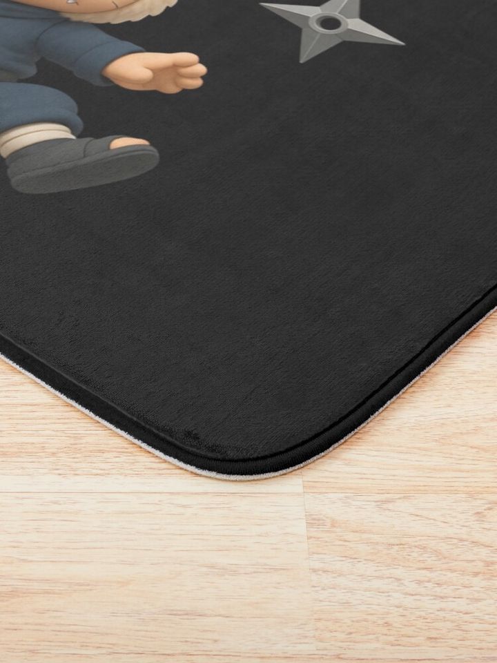 Labubu Narutoo Costume Bath Mat, For Bathroom, For Kitchen