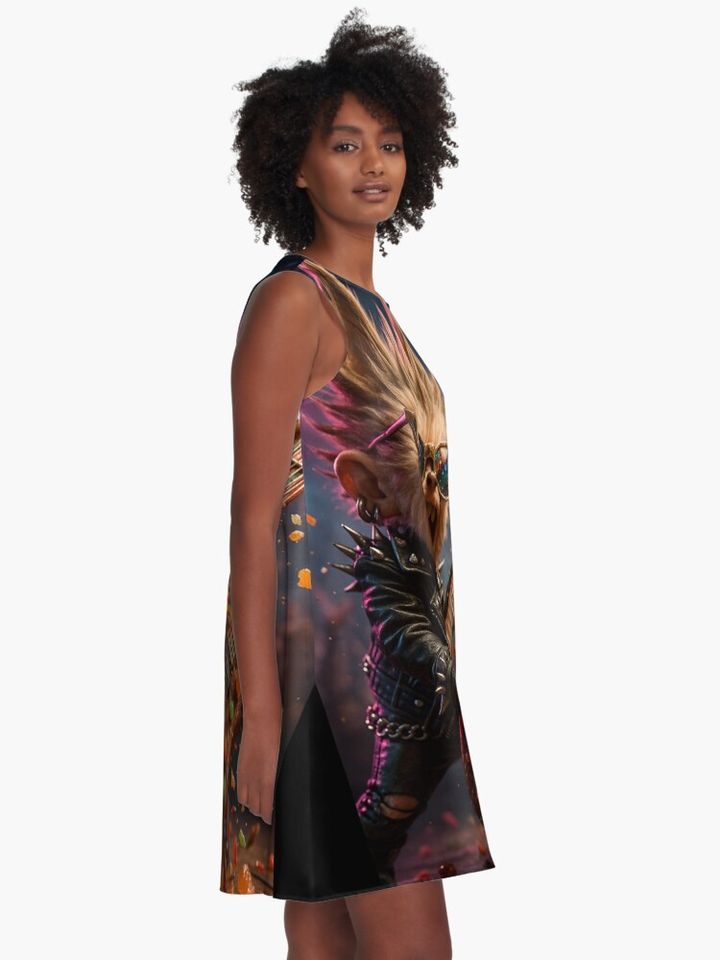 Rockstar Labubu destroying a guitar made of candy, Gift for Her