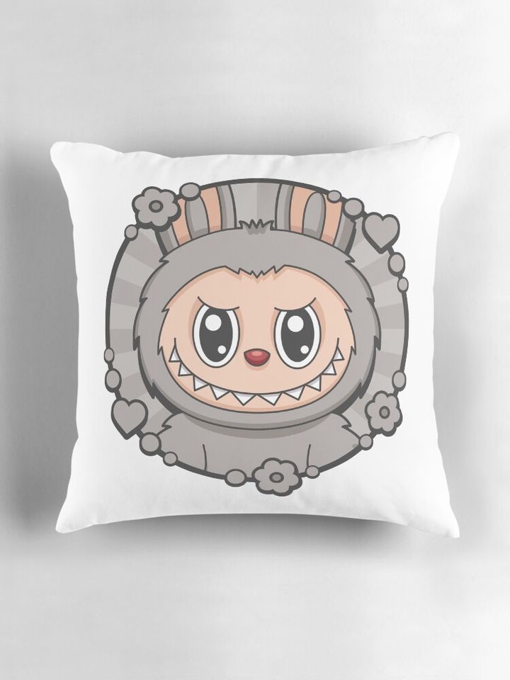 Labubu Sesame Pillow, Cute Labubu Pillows Gift, Gift for Fan
