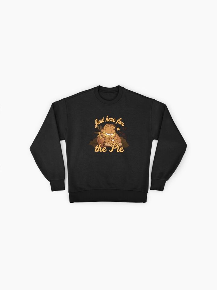 Garfield Thanksgiving Just Here For The Pie Premium Sweatshirt