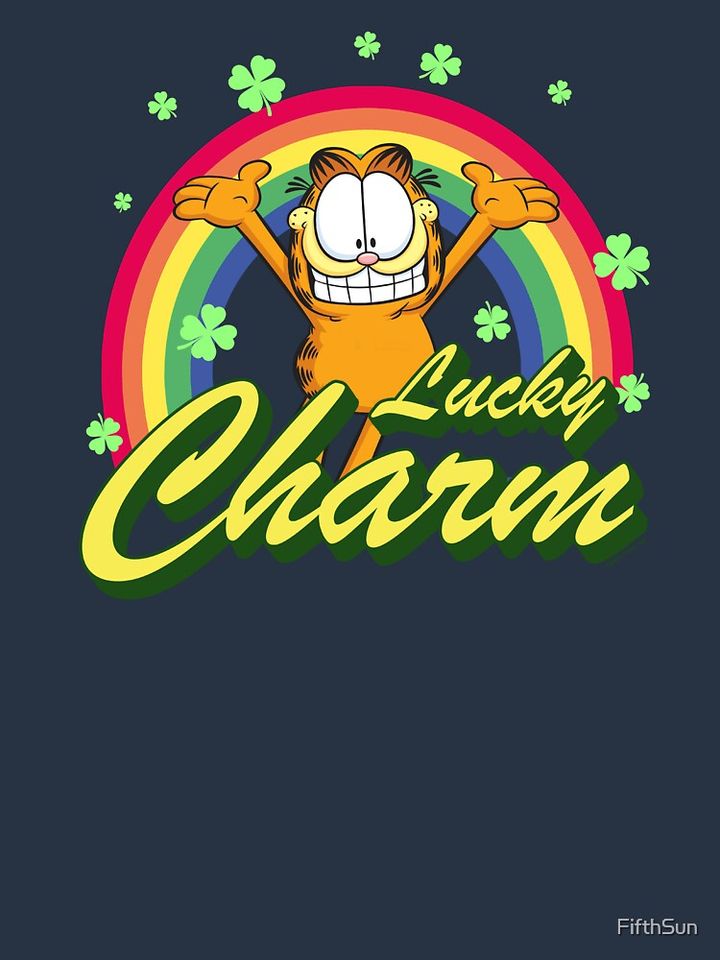 Garfield St. Patrick's Day Garfield Lucky Charm Rainbow Premium Sweatshirt