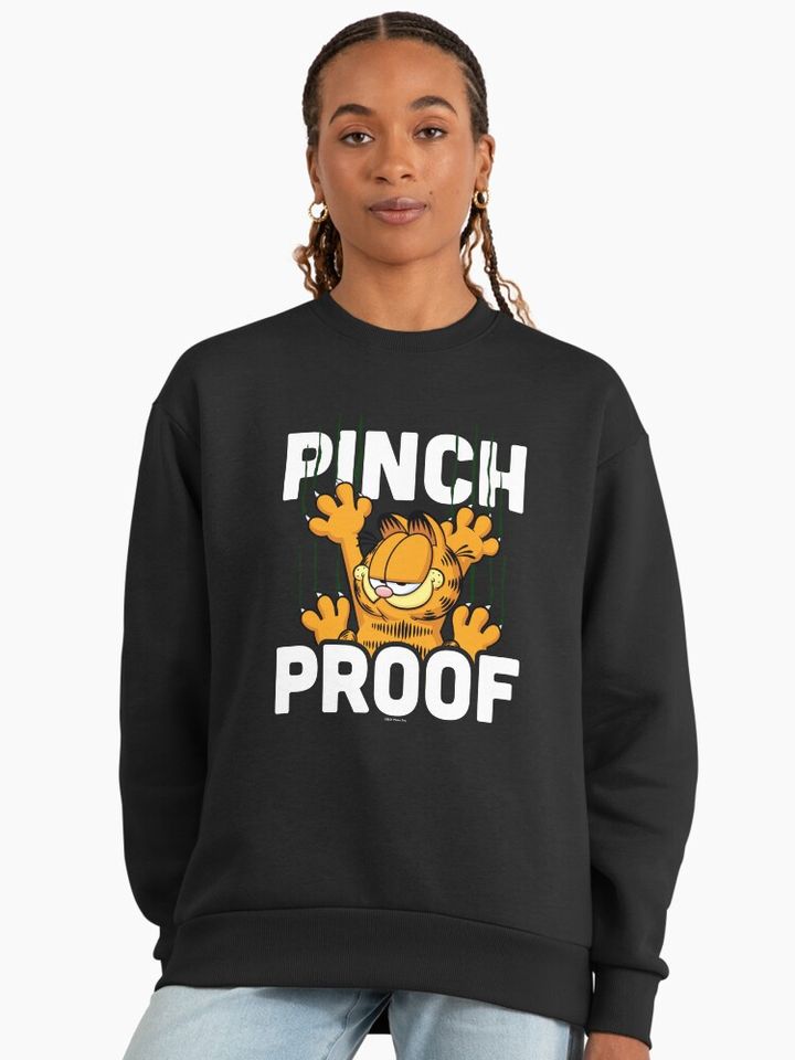 Garfield St. Patrick's Day Garfield Pinch Proof Cat Scratch Premium Sweatshirt