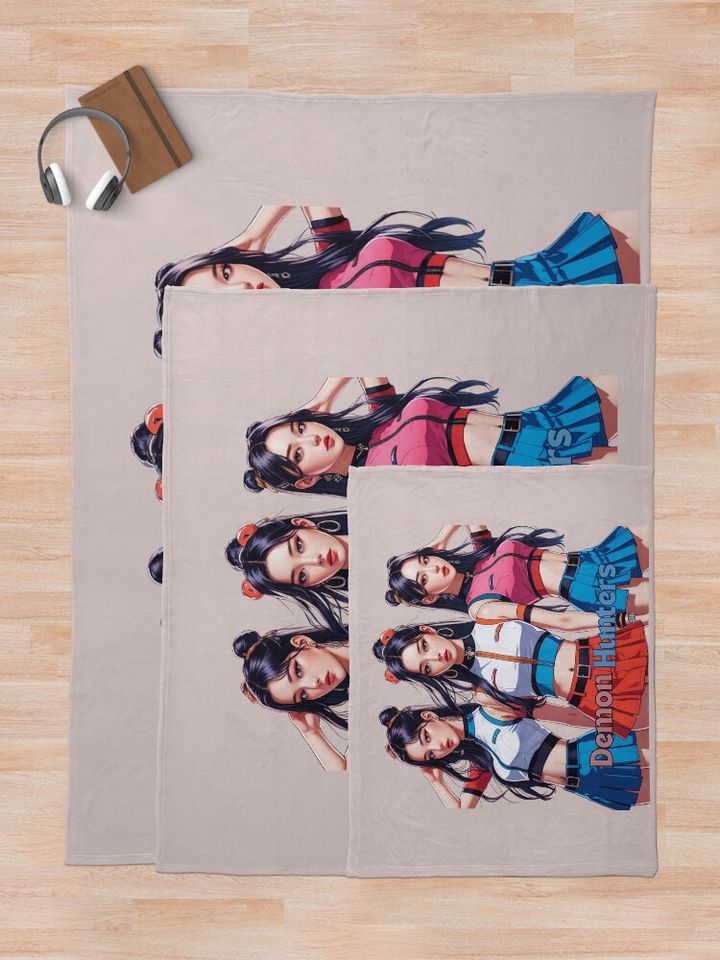 Huntrix Kpop girls demon Hunters Fleece Blanket