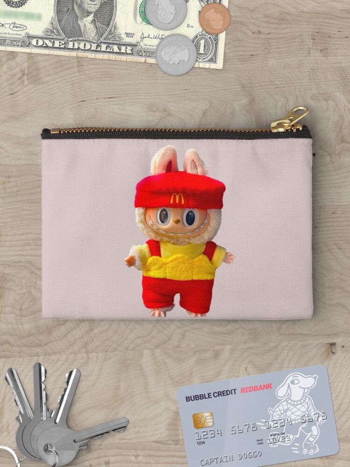 McD Labubu Zipper Pouch, Cute Bags Gift