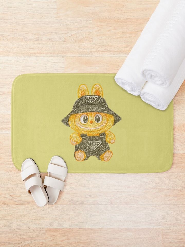Fashion Labubu Bath Mat, For Bathroom, For Kitchen