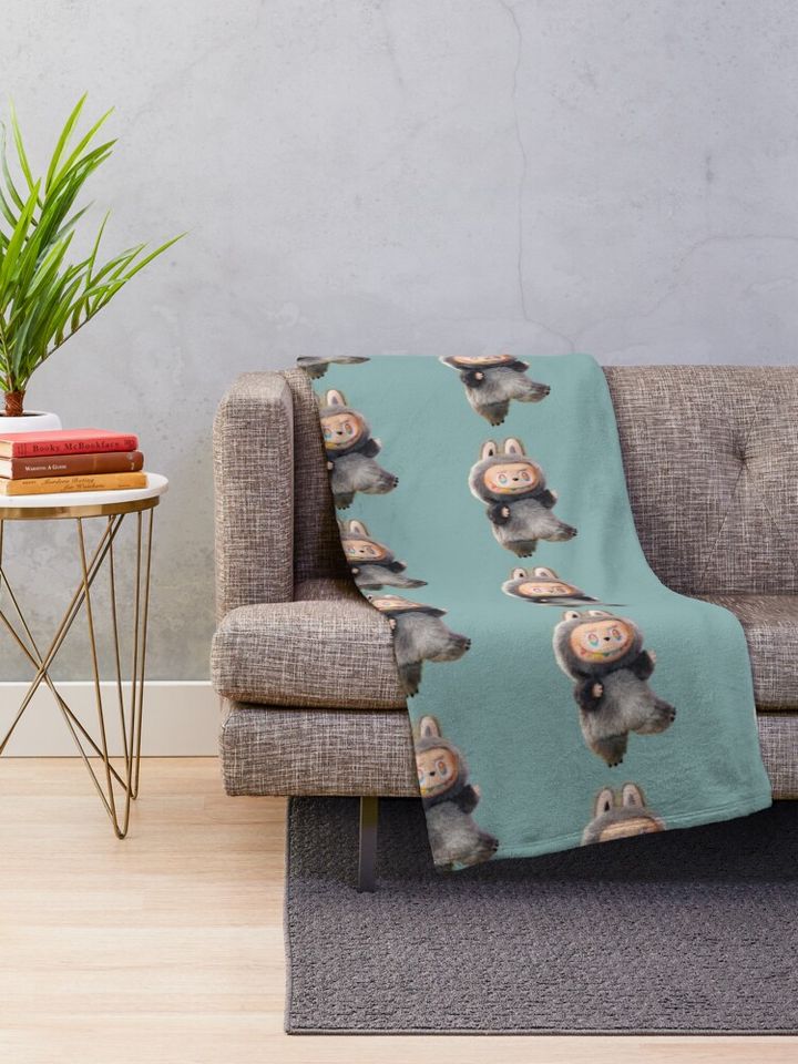 Fluffy Labubu Throw Blanket, Gift for Kids, Cute Gift