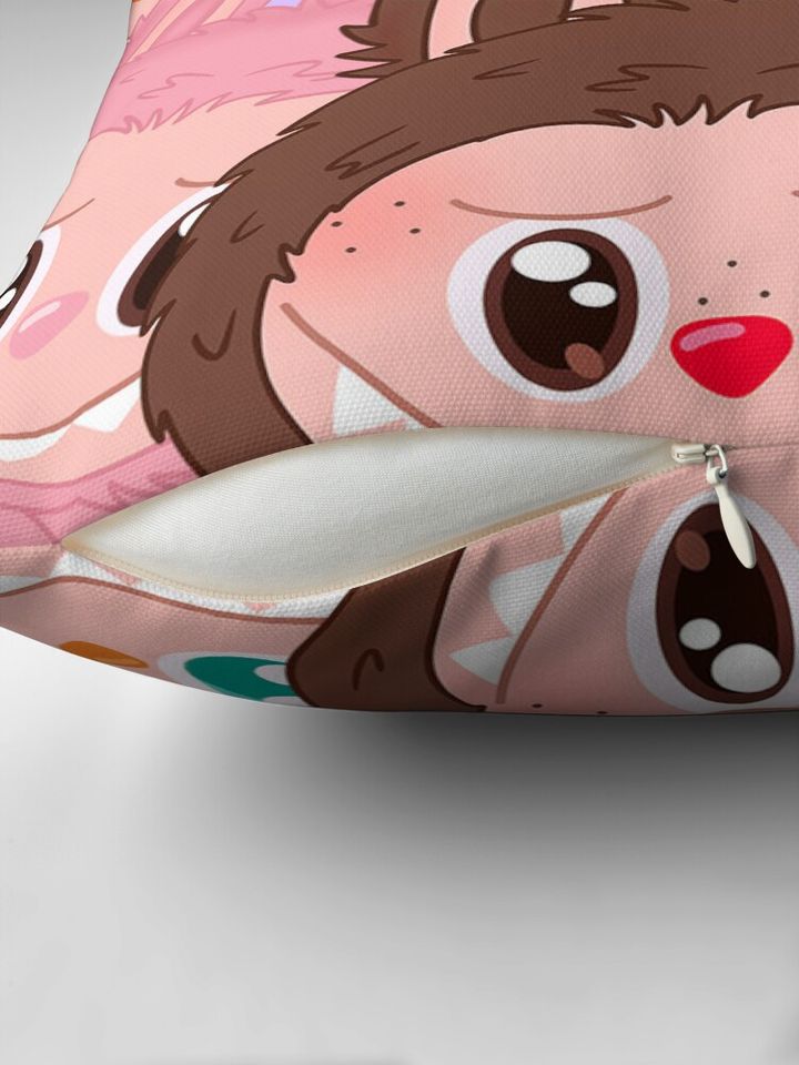 Labubu Series 1 And 2 Phone Case Pillow, Cute Labubu Pillows Gift, Gift for Fan