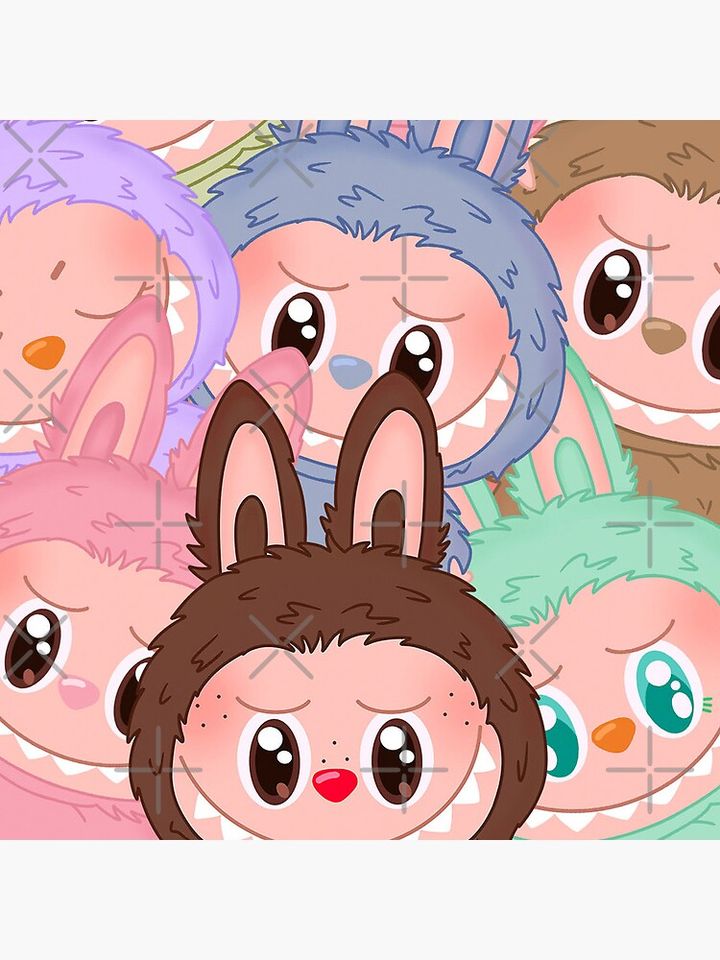 Labubu Series 1 And 2 Phone Case Pillow, Cute Labubu Pillows Gift, Gift for Fan