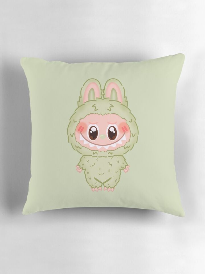 Labubu Green Grape Version 2 Pillow, Cute Labubu Pillows Gift, Gift for Fan