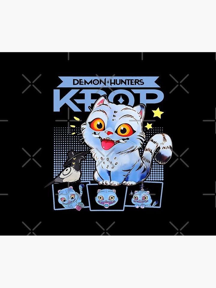 Kpop Cat Funny Cat Retro Style Fleece Blanket