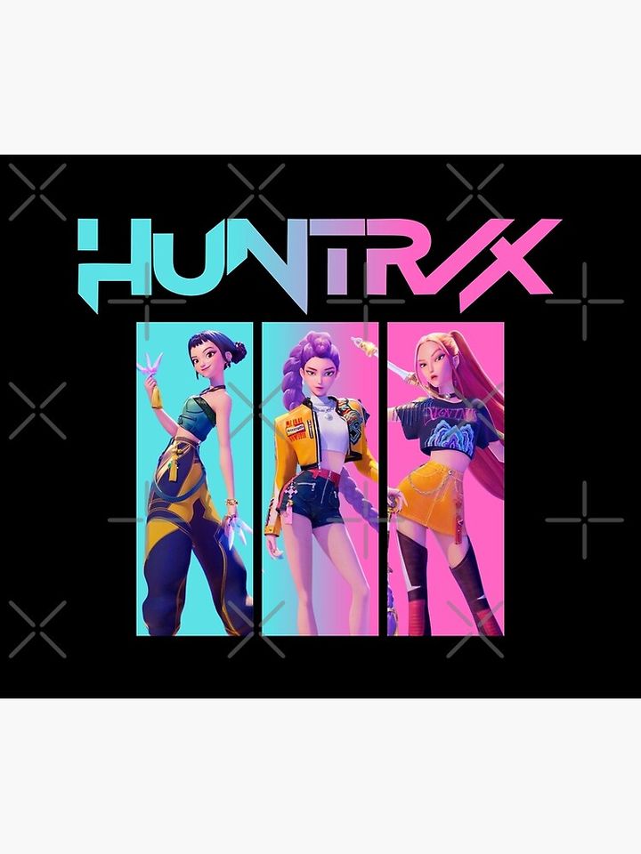 Huntrix Demon Hunters KPop Cozy Throw Blanket