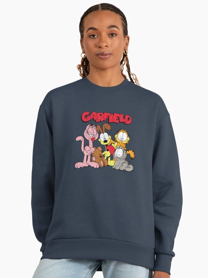 Garfield Group Shot Garfield Crew Premium Sweatshirt