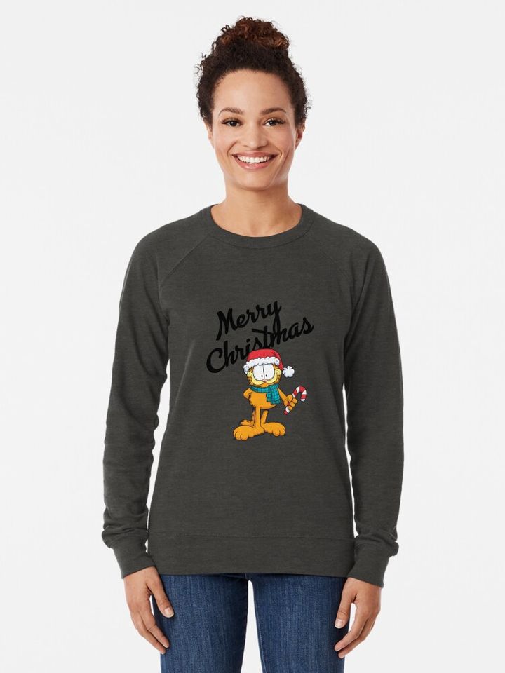 Garfield Merry Christmas Garfield Lightweight Sweatshirt