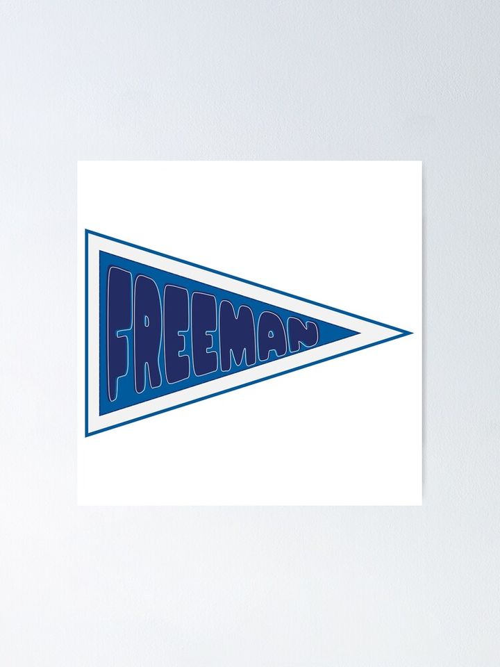 LA Dodgers Freeman Pennant Flag Poster