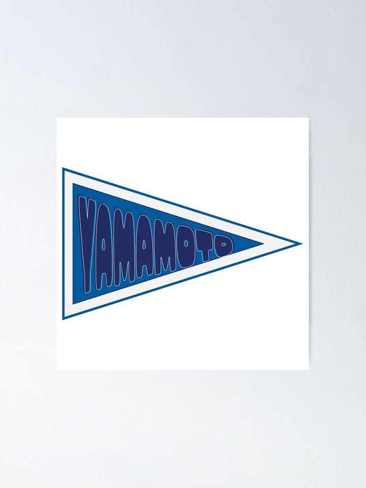LA Dodgers Yamamoto Pennant Flag Poster