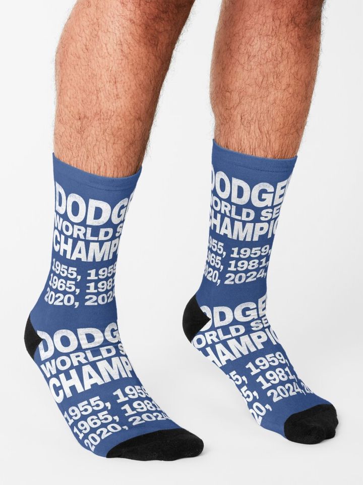 Dodgers Champions. vintage. Socks