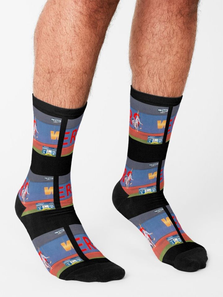 Andy Pages Dodgers World Series Socks
