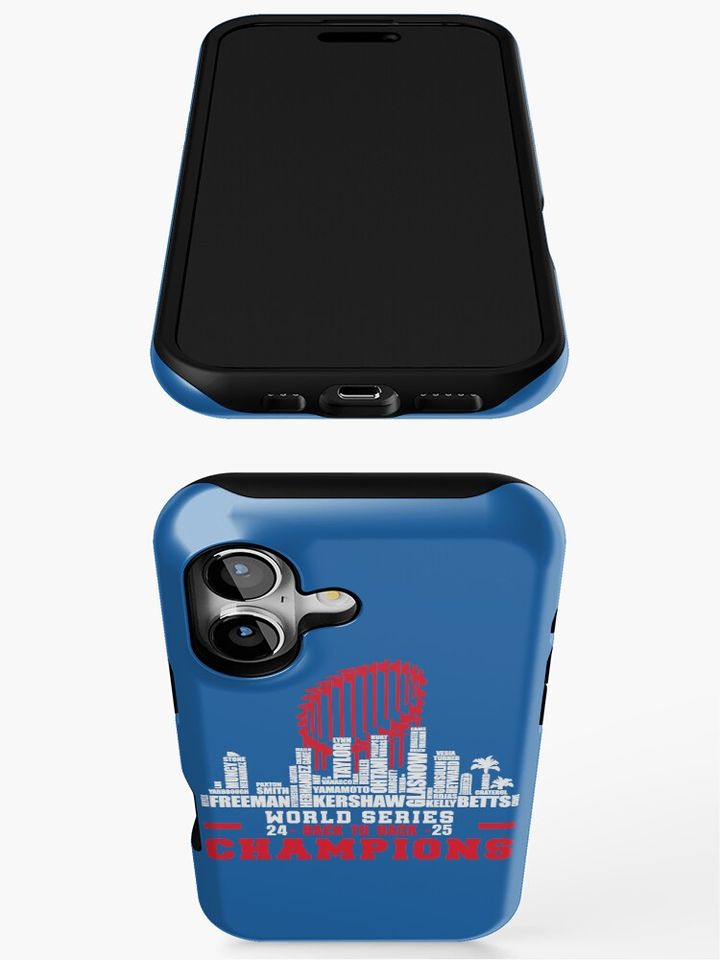 LA Baseball 2025 Back To Back Champions iPhone Case