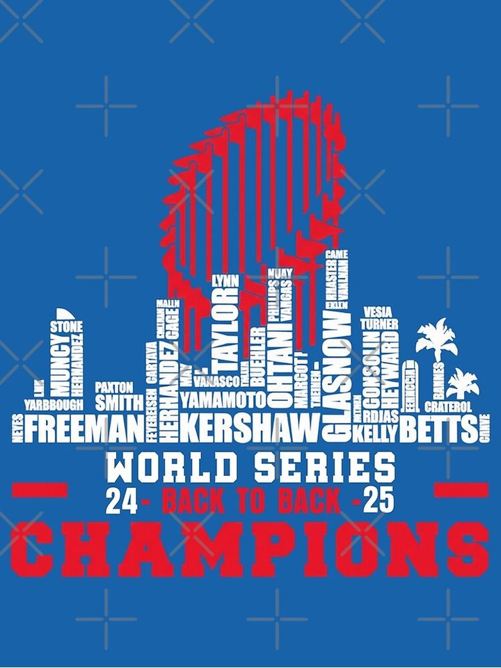 LA Baseball 2025 Back To Back Champions Poster
