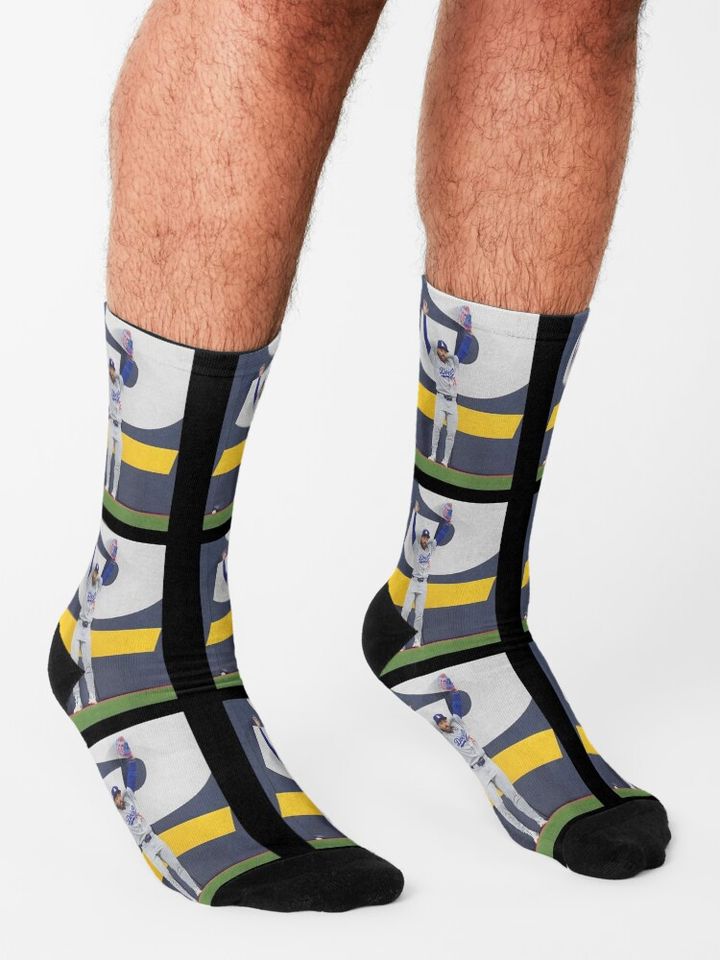 World Series Ground Rule Double Moment – Los Angeles Dodgers Baseball Socks