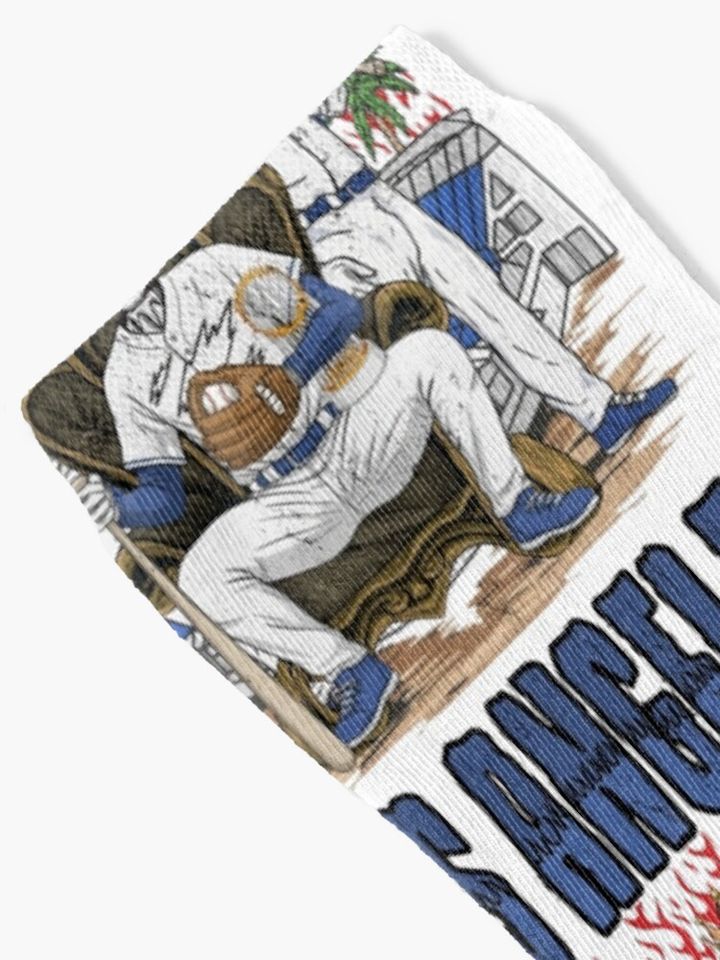 Los Angeles Baseball Skull Socks