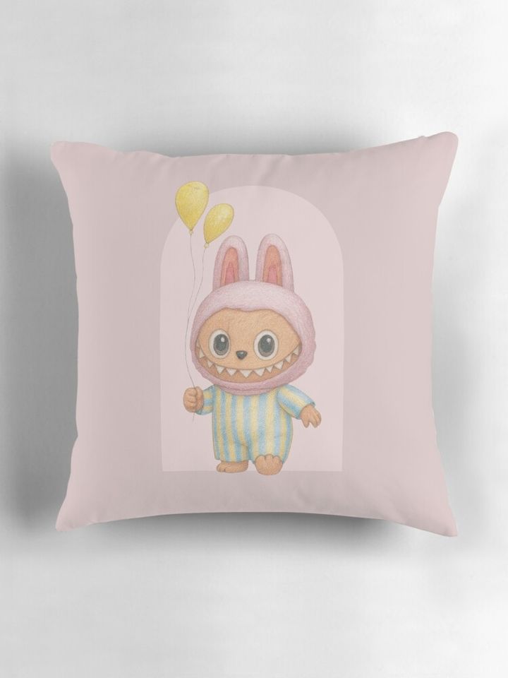 Adorable Labubu Pillow, Cute Labubu Pillows Gift, Gift for Fan