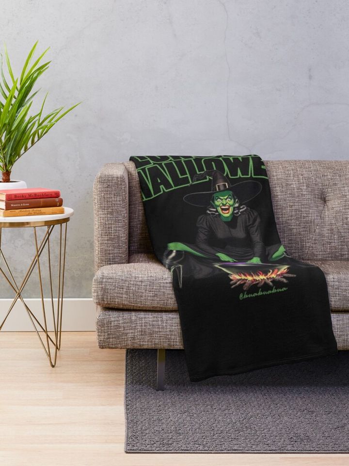 Long Live Halloween - Vintage - Witch Throw Blanket