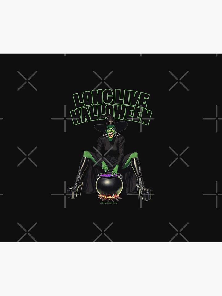 Long Live Halloween - Vintage - Witch Throw Blanket