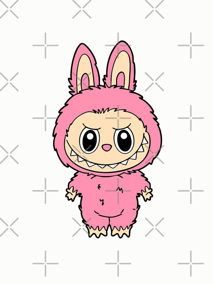 “Pink Bunny Labubu – Sweet Mischief in Soft Style | Cute Monster Character Art” Pullover Sweatshirt
