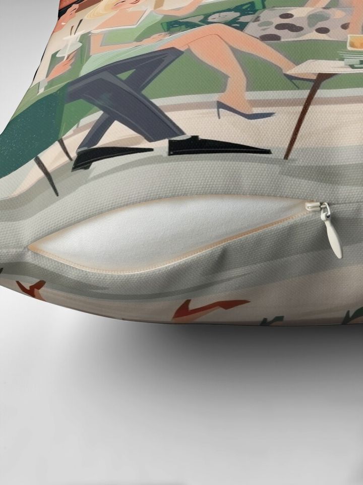 1960s Christmas Party  Pillow