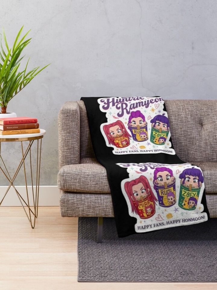 Huntrix Ramyeon Fleece Blanket, Gift For Fan