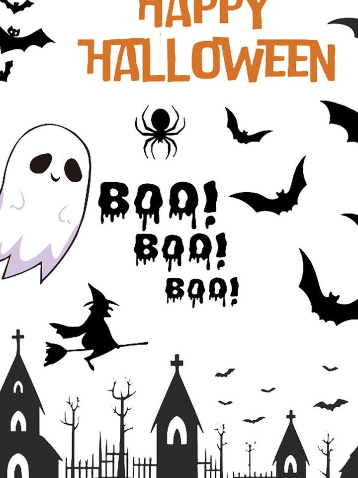 Cute Spooky Halloween Ghosts and Bats Design iPhone Case