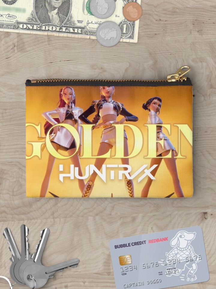 golden huntrix Zipper Pouch