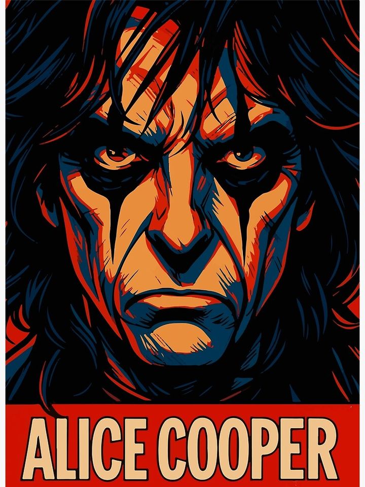 Alice Cooper Poster – Iconic Rock Artwork Gift for Music Collectors