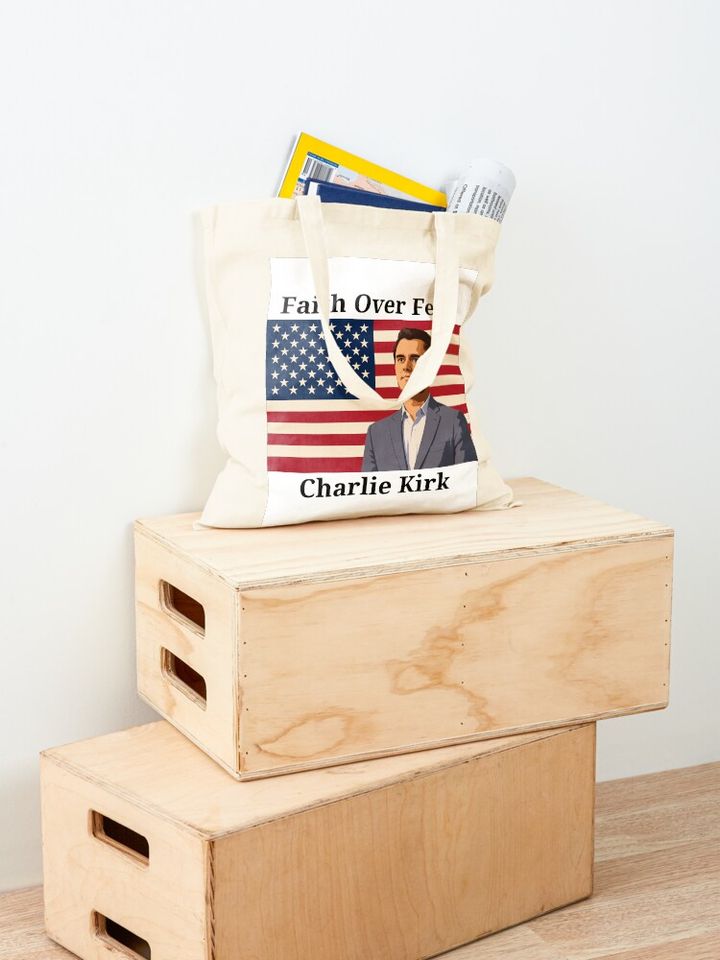 Charlie Kirk Faith Tote Bag