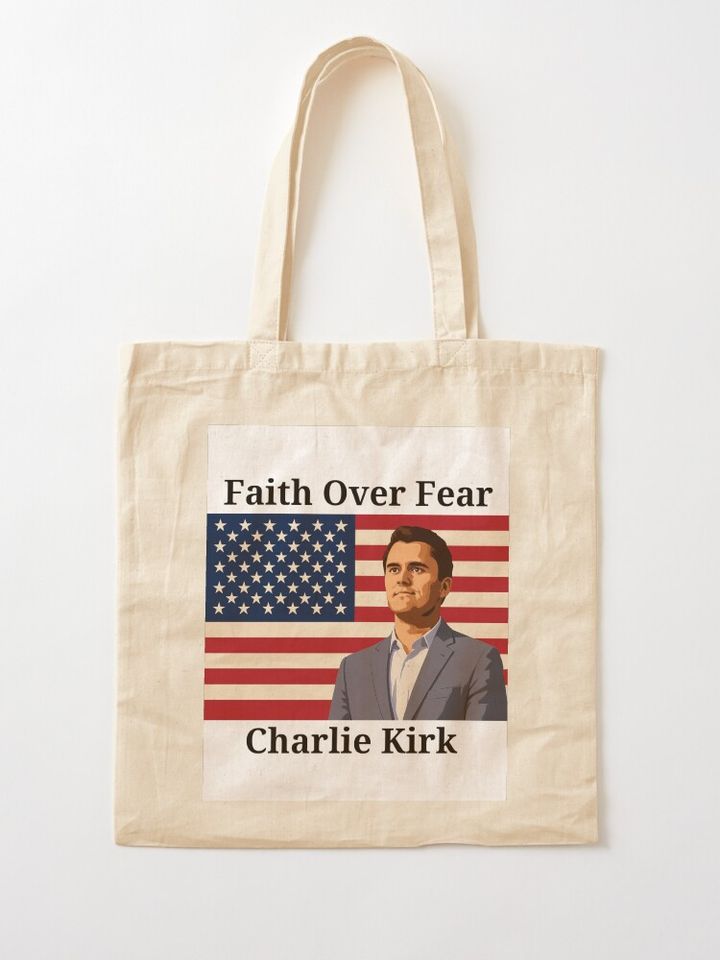 Charlie Kirk Faith Tote Bag