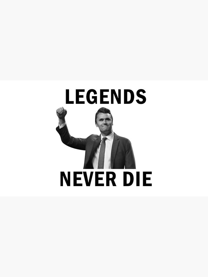Charlie Kirk Legends Never Die Bold Typography Design Bucket Hat
