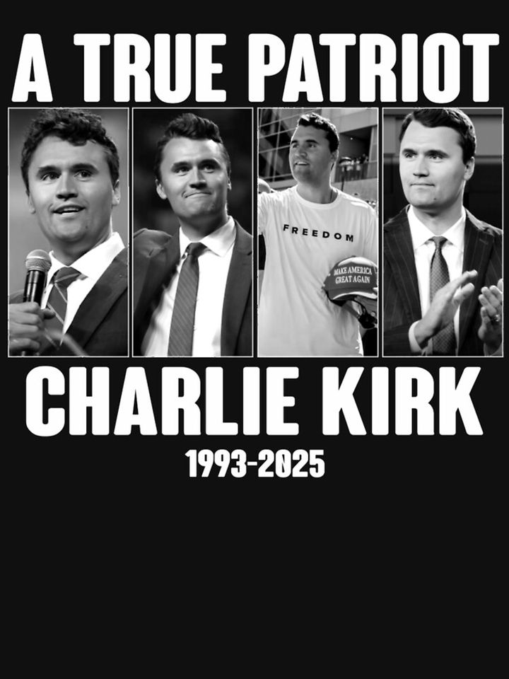 Charlie Kirk American Flag Lightweight Sweatshirt