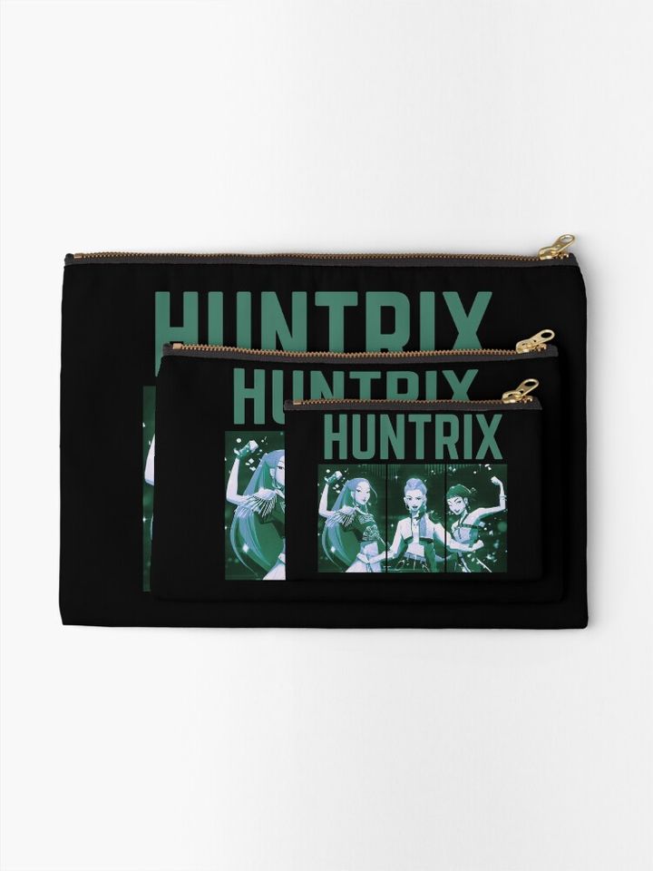 HUNTRIX: K-Pop Demon Hunters (Black & Green Edition) Zipper Pouch