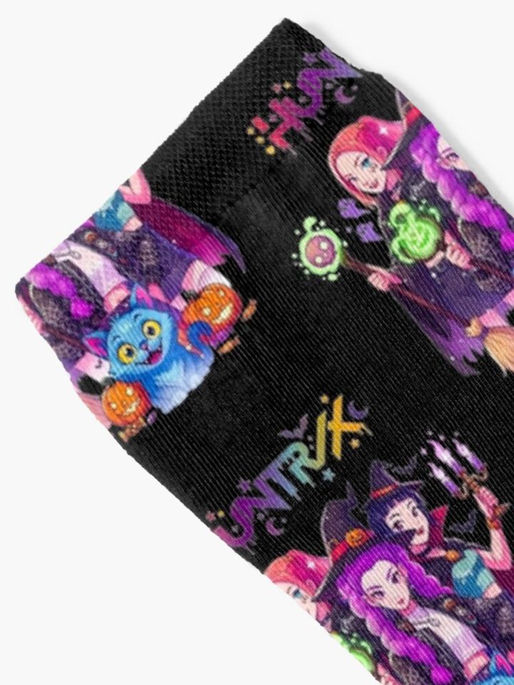 HUNTRIX Kpop Demon Hunters Halloween Witches   Socks