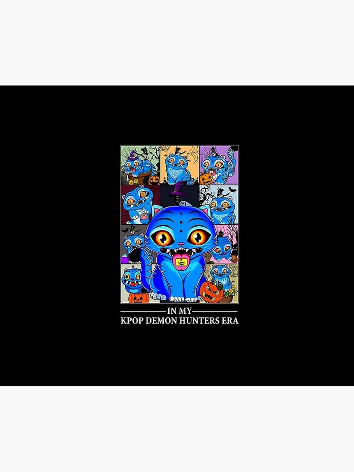 Derpy Tiger Era Kpop Demon Pumpkin Halloween Throw Blanket