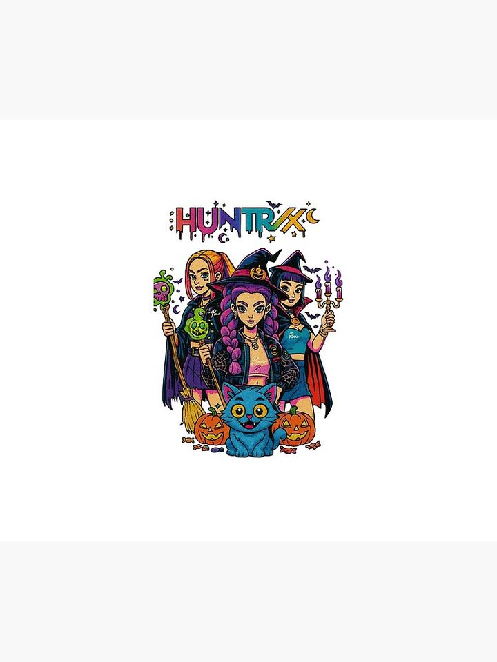 Kpop Huntrix Halloween Witches Pop Art Throw Blanket