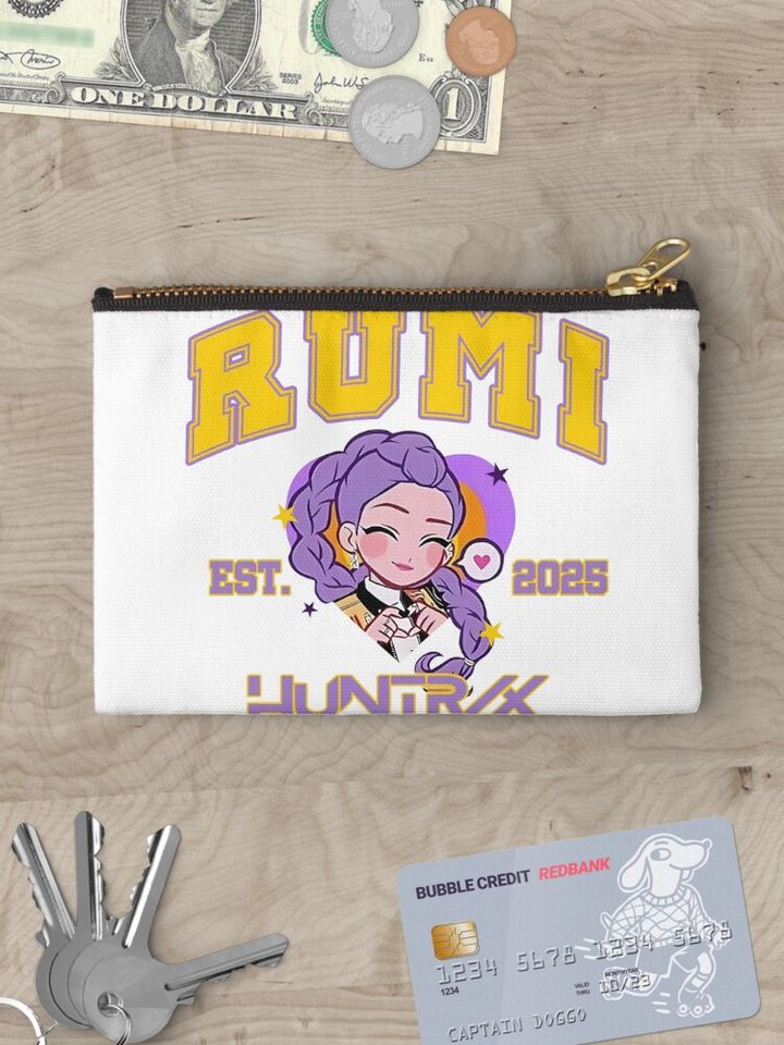 Rumi Huntrix Kpop Demon Hunter  Zipper Pouch