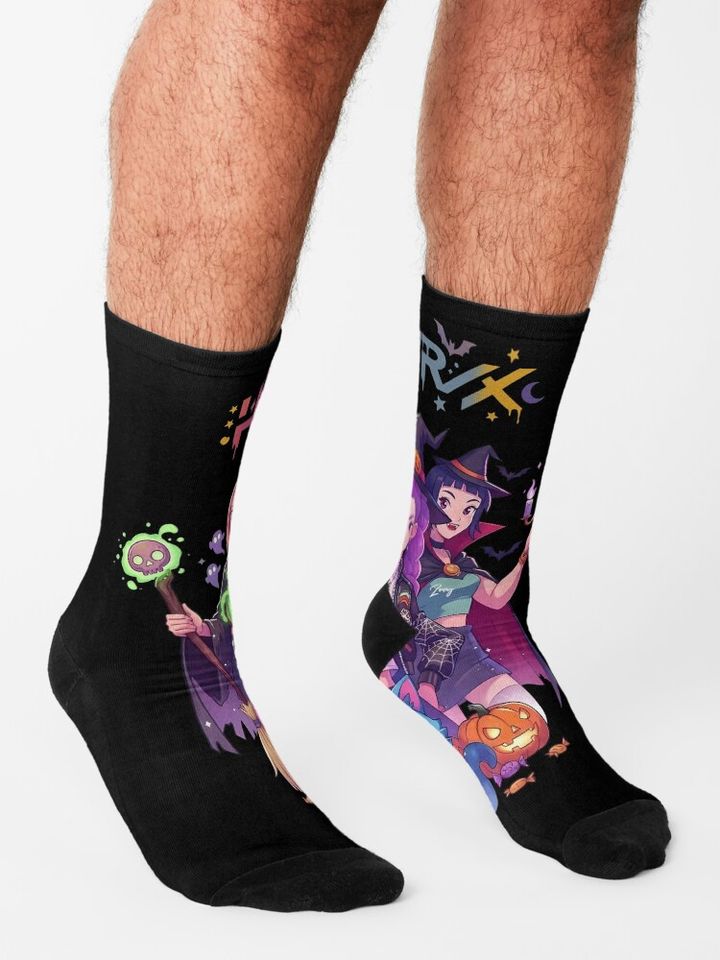 Huntrix Halloween Kpop Demon Hunter Socks