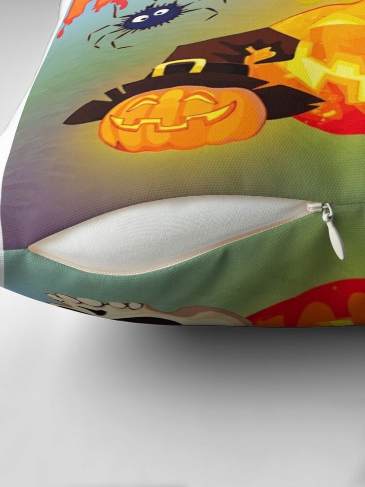 Happy Halloween Pumpkin Lantern Pillow