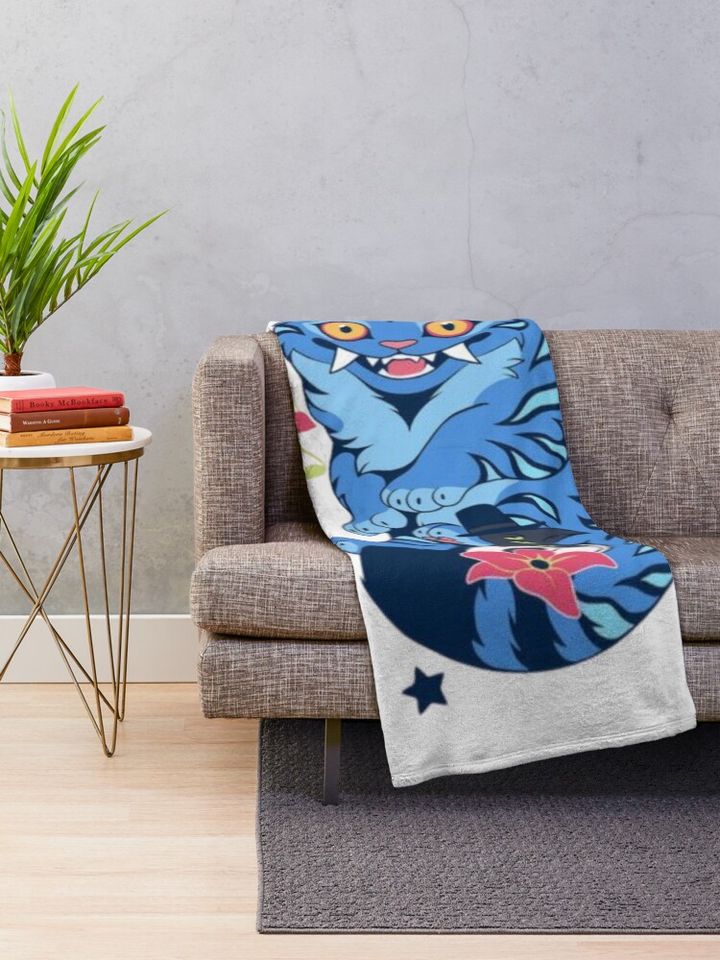 derpy tiger and bird Fleece Blanket, Gift For Fan