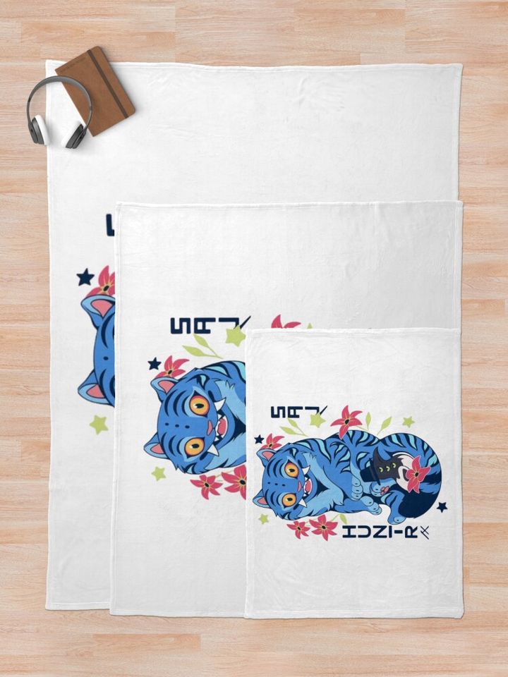 derpy tiger and bird Fleece Blanket, Gift For Fan