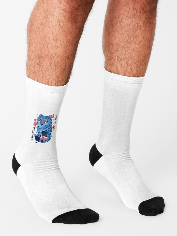 derpy tiger and bird Socks