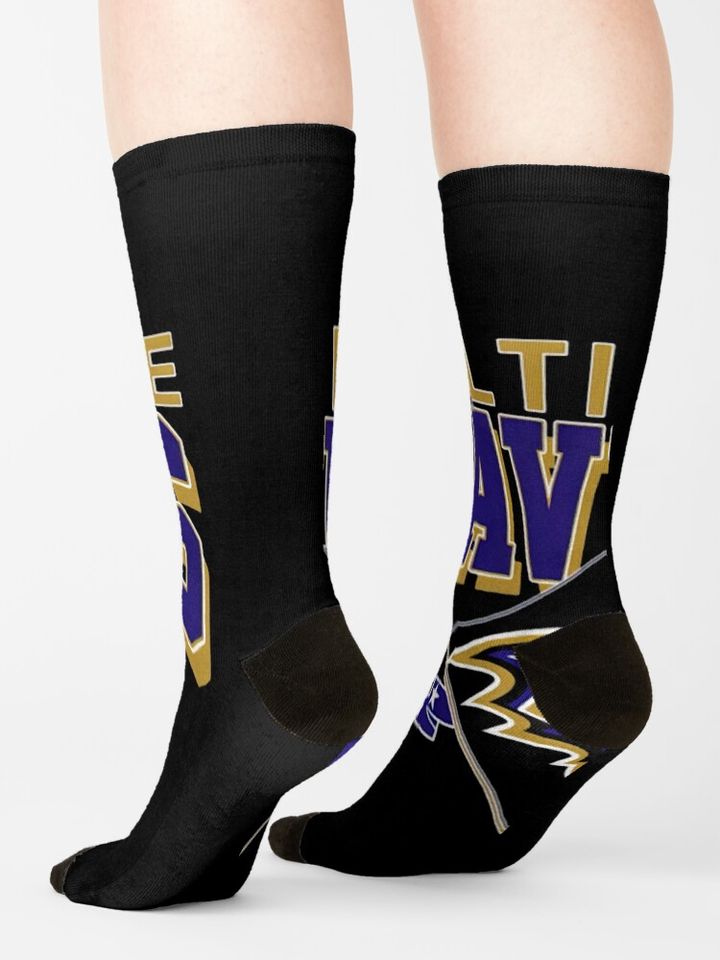 Baltimore Ravens Socks, Gift For Fan