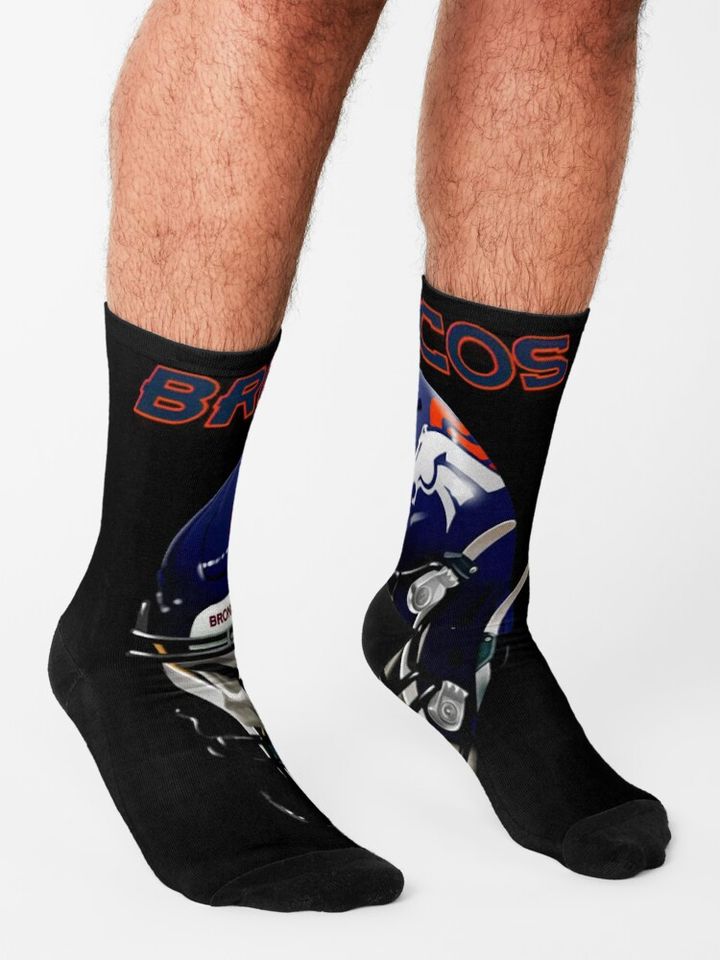 Denver Broncos Socks, Gift For Fan